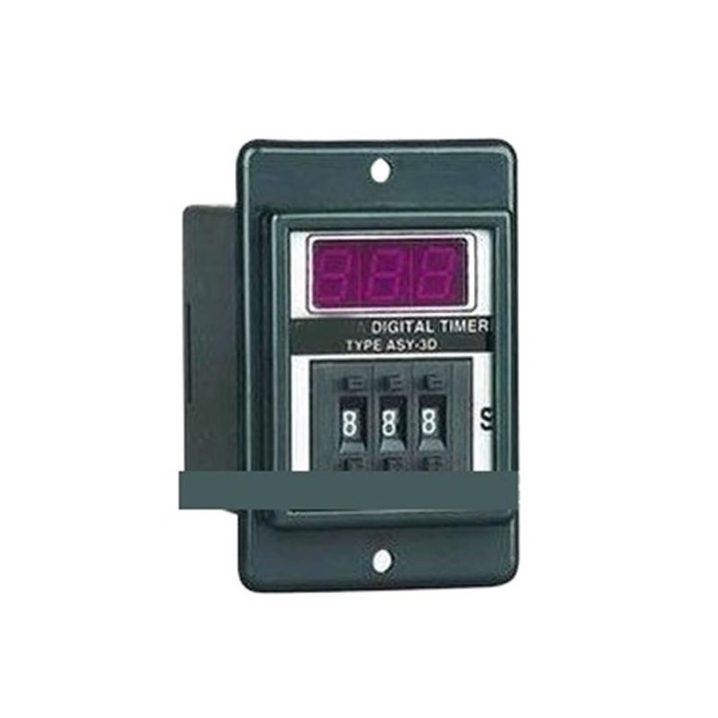 ASY 3D Digital Timer Time Delay Relay 9 9S AC220V With Base - Image 1